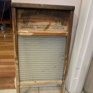 Vintage National Glass Washboard
